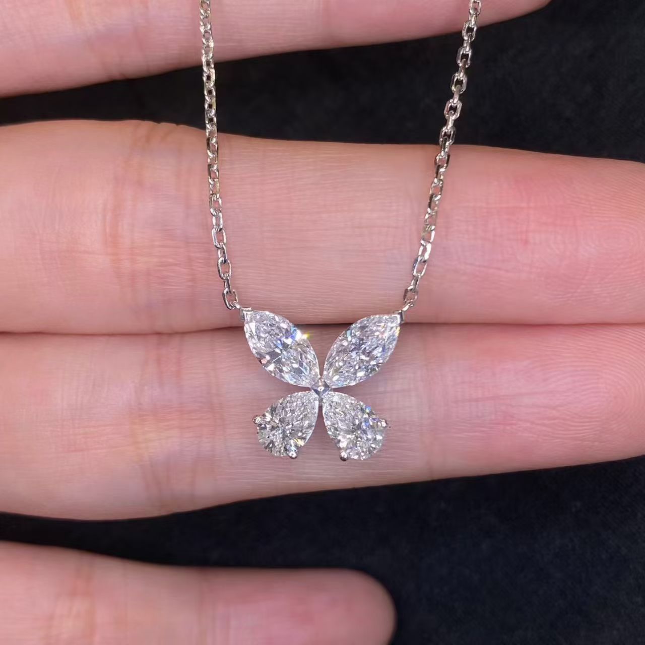 Platinum 1.726ct Butterfly Mixed Pendant