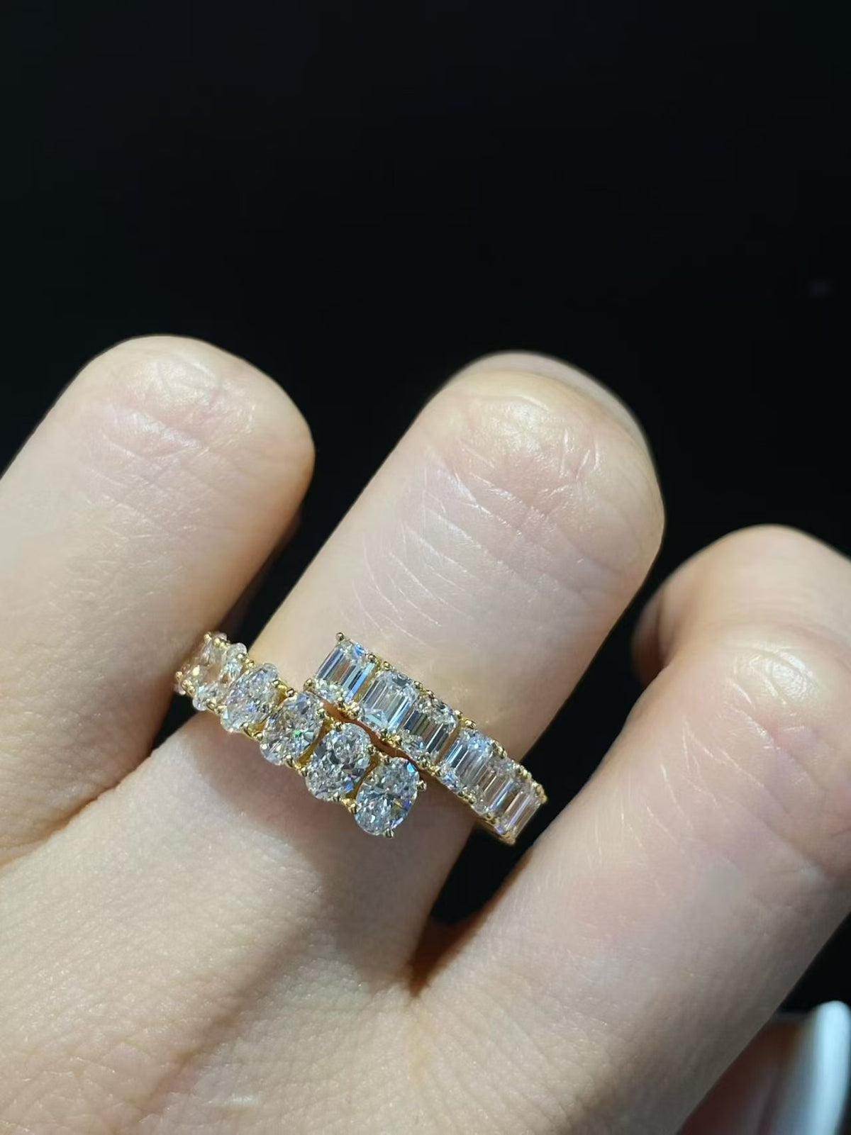 Mixed Cut Bypass Lab Diamond Fashion Ring | 2.177ct D Color | 18K Solid Yellow Gold | TR00140