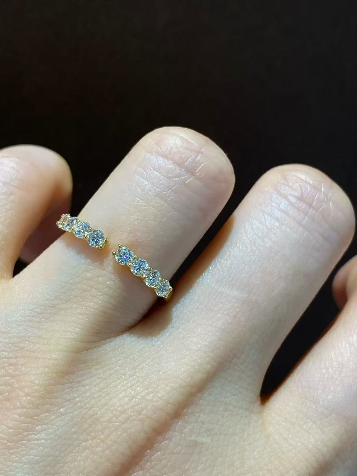 Half Eternity Lab Diamond Band | 0.512ct D Color | 18K Solid Yellow Gold | TR00139