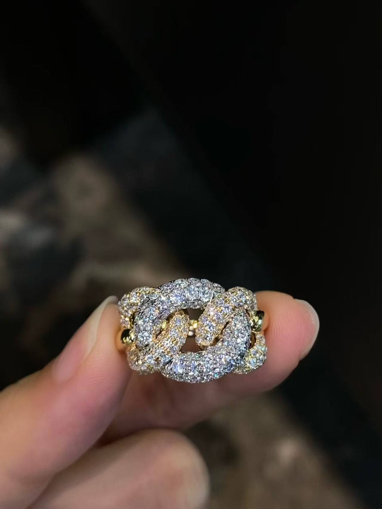 Pavé Knot Lab Diamond Ring | 2.103ct D Color | 18K Solid Yellow Gold | TR9160