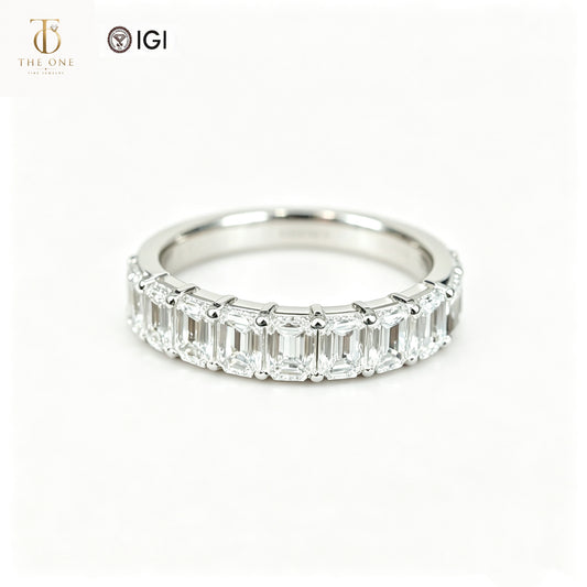 18K Gold Lab-Grown Diamond Eternity Band Ring | IGI Certified